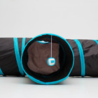 Туннель для кошек шуршащий "Тройник", 80 см, диаметр трубы 25 см, микс цветов - Фото 2