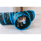 Туннель для кошек шуршащий "Тройник", 80 см, диаметр трубы 25 см, микс цветов - фото 8426430