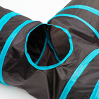 Туннель для кошек шуршащий "Тройник", 80 см, диаметр трубы 25 см, микс цветов - Фото 5