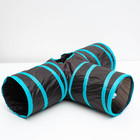 Туннель для кошек шуршащий "Тройник", 80 см, диаметр трубы 25 см, микс цветов - Фото 7