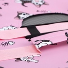 Сумка - переноска каркасная «Играющие котики», размер М, 40×21×27 см, розовая - Фото 13