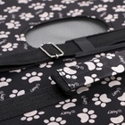 Сумка-переноска каркасная «Лапки Happy», размер L, 53×21×29 см, чёрная - Фото 11