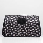 Сумка-переноска каркасная «Лапки Happy», размер L, 53×21×29 см, чёрная - Фото 5