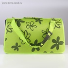 Сумка - переноска «Цветы», размер L, 53×21×29 см, каркасная, зелёная - Фото 6