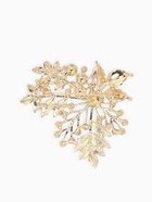 Брошь «Папоротник», цвет белый в золоте - Фото 2