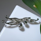 Брошь «Вишневая веточка», цвет белый в серебре - Фото 2