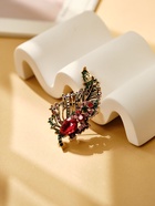 Брошь «Лист осенний» ажурный, цветная в чернёном золоте - Фото 4