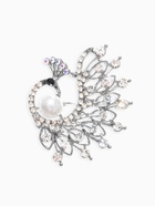 Брошь «Жар-птица» с жемчужиной, цвет бело-радужный в серебре - Фото 1