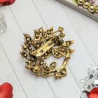 Брошь «Цветов букет» венок, цветная в чернёном золоте - Фото 2