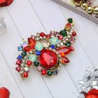 Брошь «Орден» за женственность, цветная в чернёном золоте - Фото 1