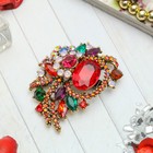 Брошь «Цветочная композиция», цветная в черненом золоте - Фото 2