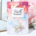 Брошь «Бабочки» парочка, радужная в золоте - Фото 3