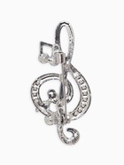 Брошь «Скрипичный ключ» и нотки, цвет белый в серебре - Фото 2