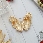 Брошь "Бабочка" нимфалида, цветная в золоте - Фото 3