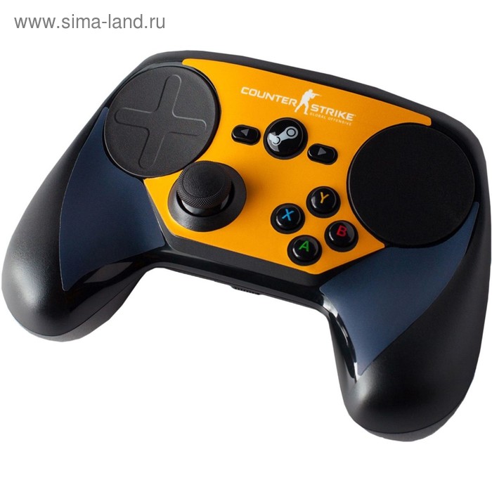 Комплект накладок CSGO для Steam Controller, цвет синий-оранжевый