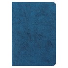 Записная книжка А6, 96 листов «Гранж. Синий металлик», искусственная кожа, синий блок - Фото 1