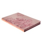Ежедневник недатированный А5, 160 листов "Цветы", искусственная кожа, тонированный блок, розовый - Фото 2