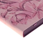 Ежедневник недатированный А5, 160 листов "Цветы", искусственная кожа, тонированный блок, розовый - Фото 3
