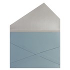Пaпка деловая искусственная кожа, плоская, 330х240 мм, «Наппа Голубой и серебряный», крестообразная застёжка - Фото 2
