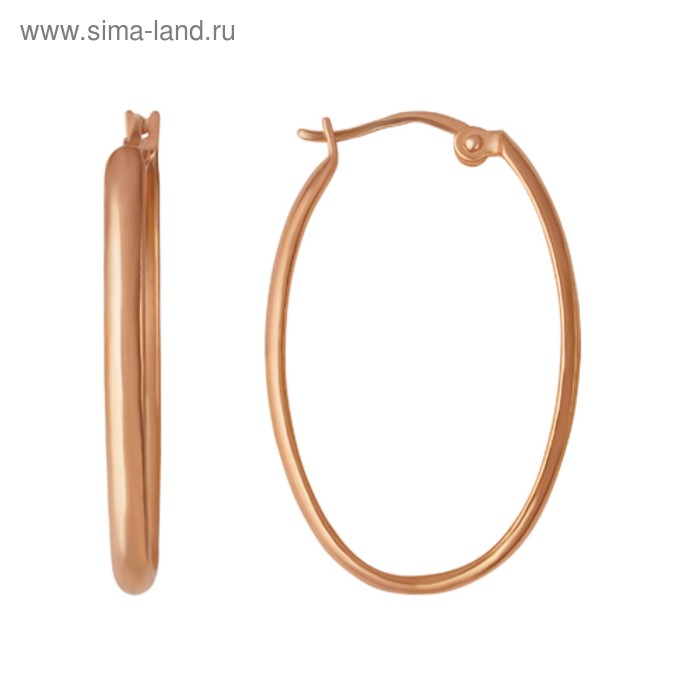 Серьги-кольца позолота «Симпл» - Фото 1