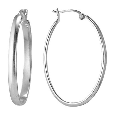 Серьги-кольца посеребрение «Симпл» d=4