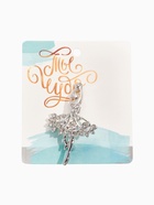 Брошь «Балерина» ан лер, цвет белый в серебре - Фото 4