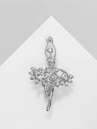 Брошь «Балерина» ан лер, цвет белый в серебре - фото 60776594