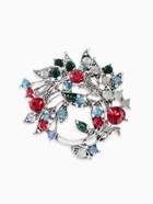 Брошь «Цветов букет» венок, цветная в чернёном серебре - Фото 1