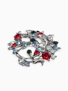 Брошь «Цветов букет» венок, цветная в чернёном серебре - Фото 4