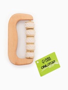 Массажёр «Коромысло», 14.5×8×3 см, деревянный, 5 колёс с шипами, бежевый - Фото 3