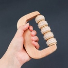 Массажёр «Коромысло», 14.5×8×3 см, деревянный, 5 колёс с шипами, бежевый - Фото 4