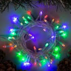 УЦЕНКА Гирлянда «Нить» 5 м, IP20, прозрачная нить, 50 LED, свечение мульти, 8 режимов, 220 В - Фото 1