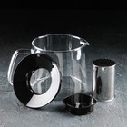 Чайник стеклянный заварочный «Локи», 1,4 л, с металлическим ситом, цвет чёрный - Фото 3