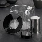 Чайник стеклянный заварочный «Локи», 1,4 л, с металлическим ситом, цвет чёрный - Фото 5
