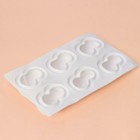Форма для муссовых десертов и выпечки KONFINETTA «Вишенки», 29.8×17.2×4.2 см, 6 ячеек (8×5 см), силикон, белая - Фото 4