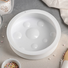 Форма силиконовая для муссовых десертов и выпечки Доляна «Луна», 19,5×4,7 см, цвет белый - Фото 3