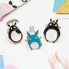 Набор значков «Тоторо» цветной в золоте - Фото 1