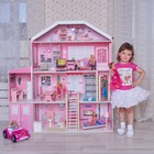 Домик кукольный деревянный Paremo «Поместье Розабелла», четырёхэтажный, с мебелью, с гаражом, со светом и звуком - фото 298109811