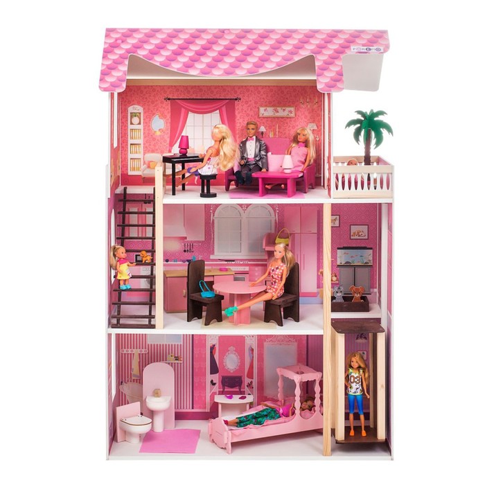 Кукольный домик «Монте-Роза», с мебелью - фото 1892268714