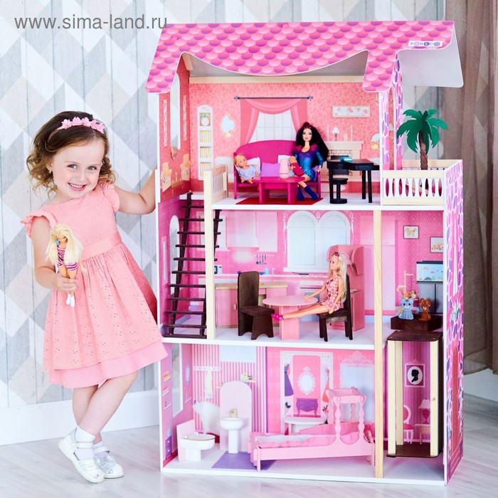 Кукольный домик «Монте-Роза», с мебелью - Фото 1