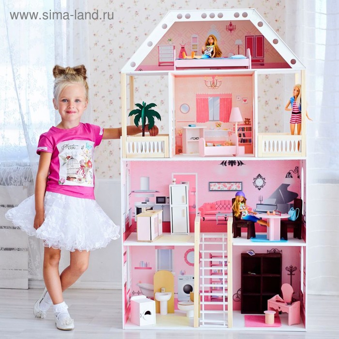 Кукольный домик «Поместье Монтевиль» (с мебелью) - Фото 1