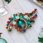 Брошь «Орден» за женственность, цвет зелёный в чернёном золоте - Фото 1