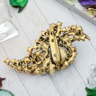 Брошь «Орден» за женственность, цвет зелёный в чернёном золоте - Фото 2