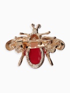 Брошь «Муха» в полете, цветная в золоте - Фото 2