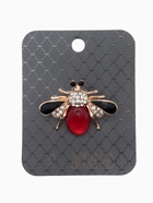 Брошь «Муха» в полете, цветная в золоте - Фото 5