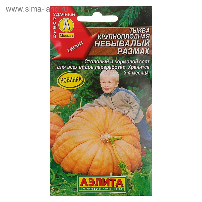 Семена Тыква крупноплодная "Небывалый размах", 2 г - Фото 1