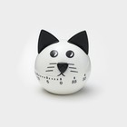 Таймер механический Доляна «Котёнок», кухонный, белый - Фото 1