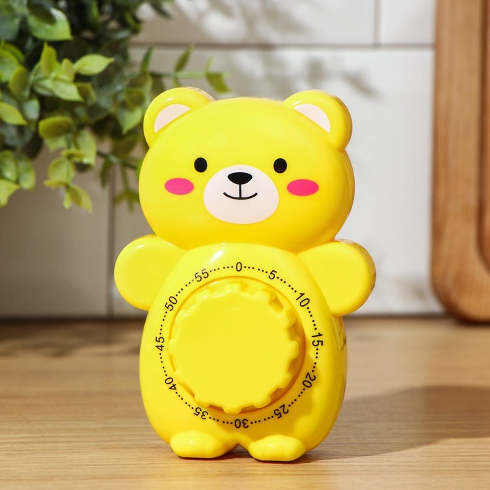 Таймер механический «Мишка», настенный, цвет МИКС - Фото 1