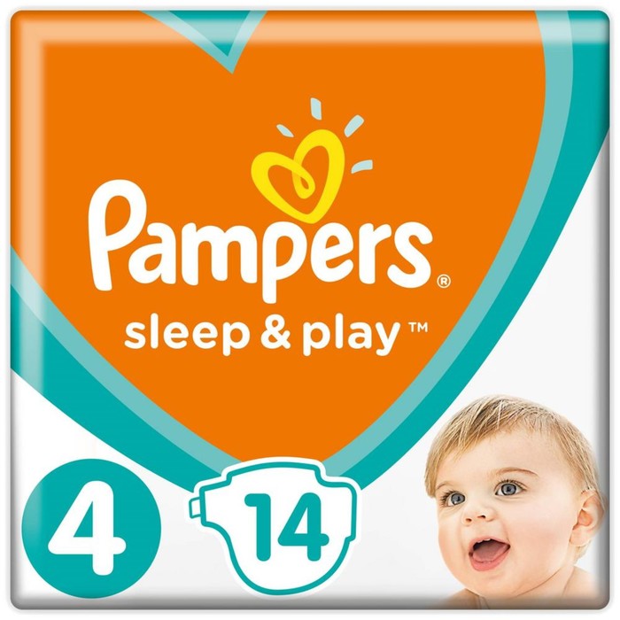 Подгузники Pampers Sleep&Play Maxi (9-14 кг), 14 шт - Фото 1