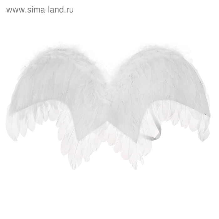 Карнавальные крылья ангела, цвет белый, на резинке - Фото 1